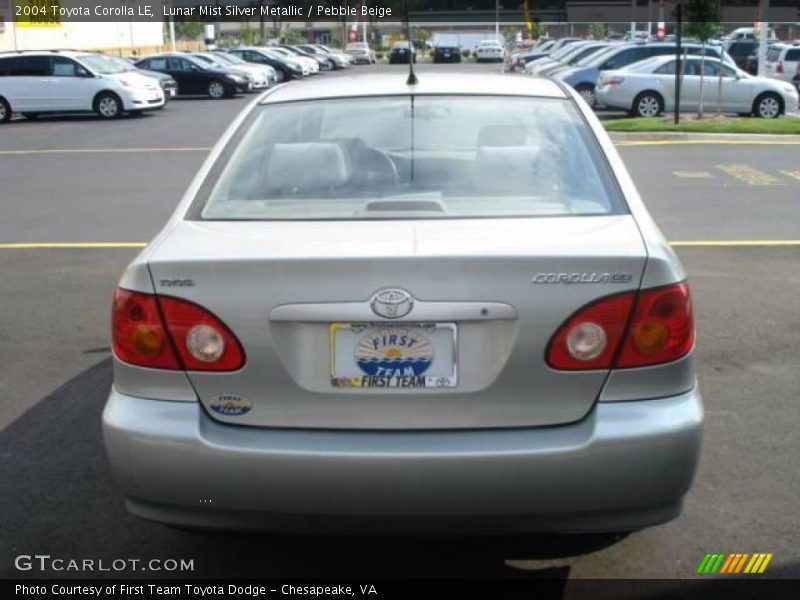 Lunar Mist Silver Metallic / Pebble Beige 2004 Toyota Corolla LE