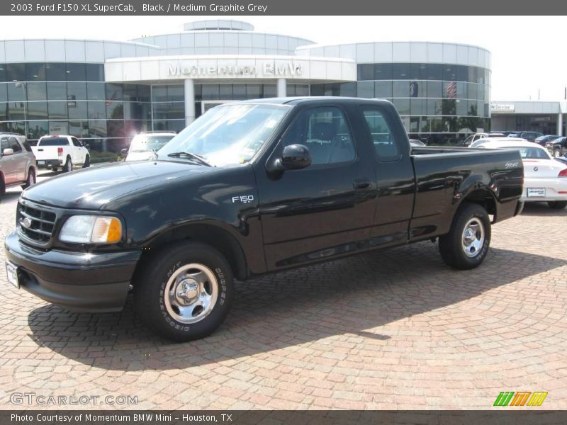 Black / Medium Graphite Grey 2003 Ford F150 XL SuperCab