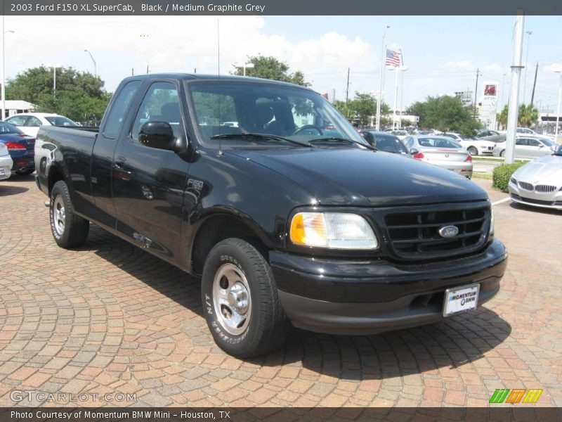 Black / Medium Graphite Grey 2003 Ford F150 XL SuperCab