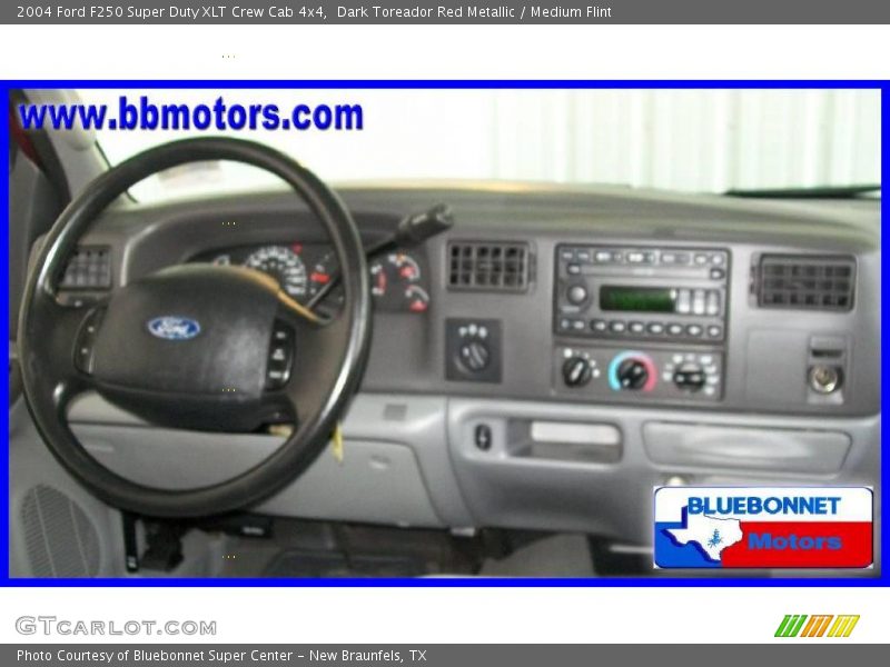 Dark Toreador Red Metallic / Medium Flint 2004 Ford F250 Super Duty XLT Crew Cab 4x4