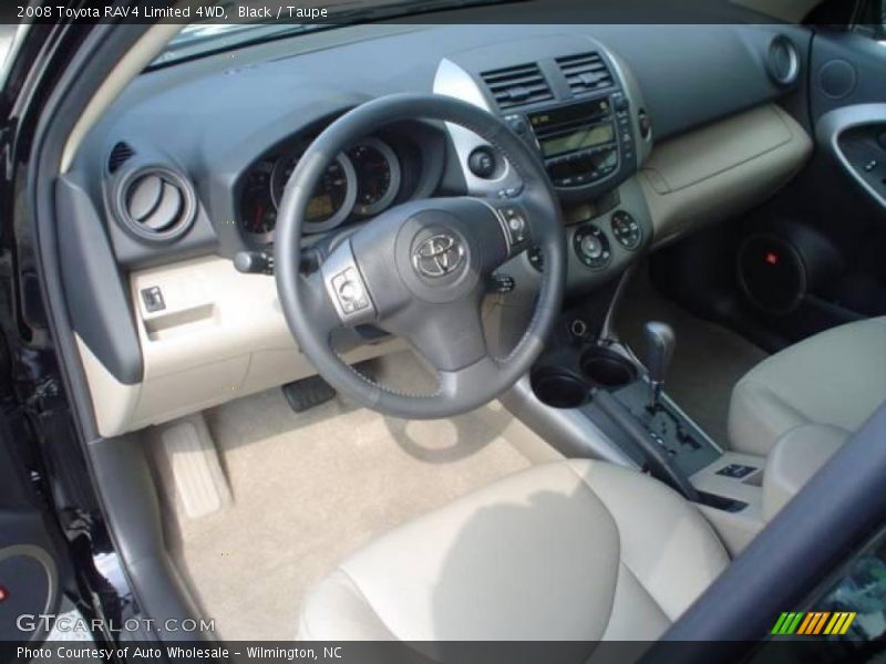 Black / Taupe 2008 Toyota RAV4 Limited 4WD