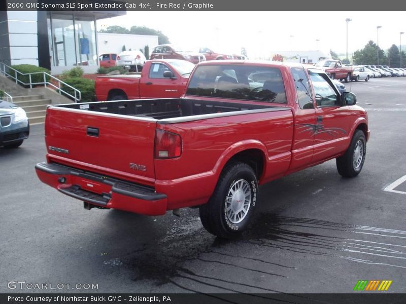 Fire Red / Graphite 2000 GMC Sonoma SLS Sport Extended Cab 4x4