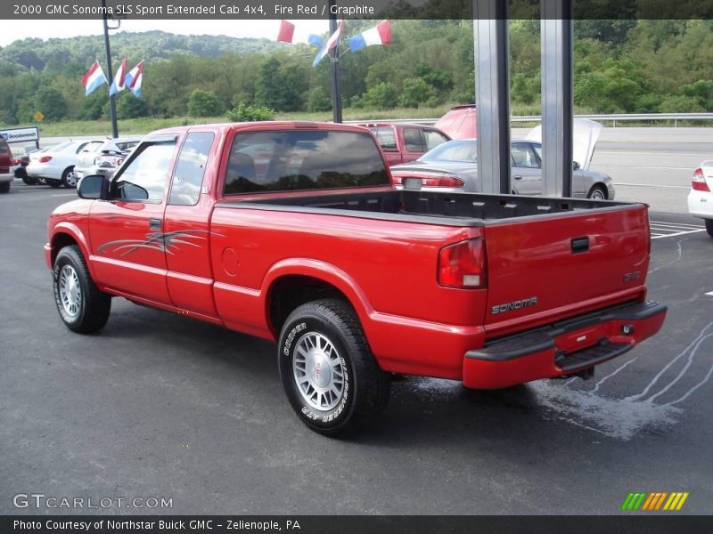 Fire Red / Graphite 2000 GMC Sonoma SLS Sport Extended Cab 4x4