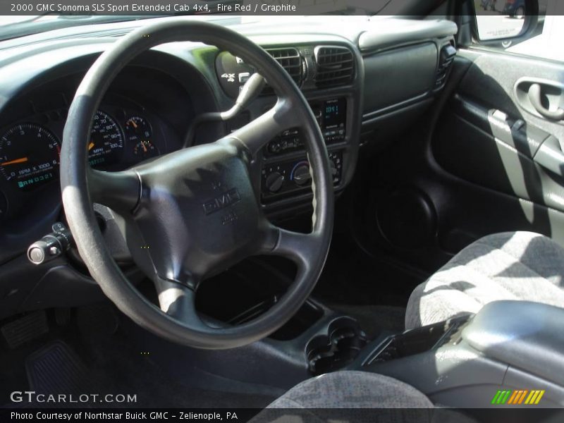 Fire Red / Graphite 2000 GMC Sonoma SLS Sport Extended Cab 4x4
