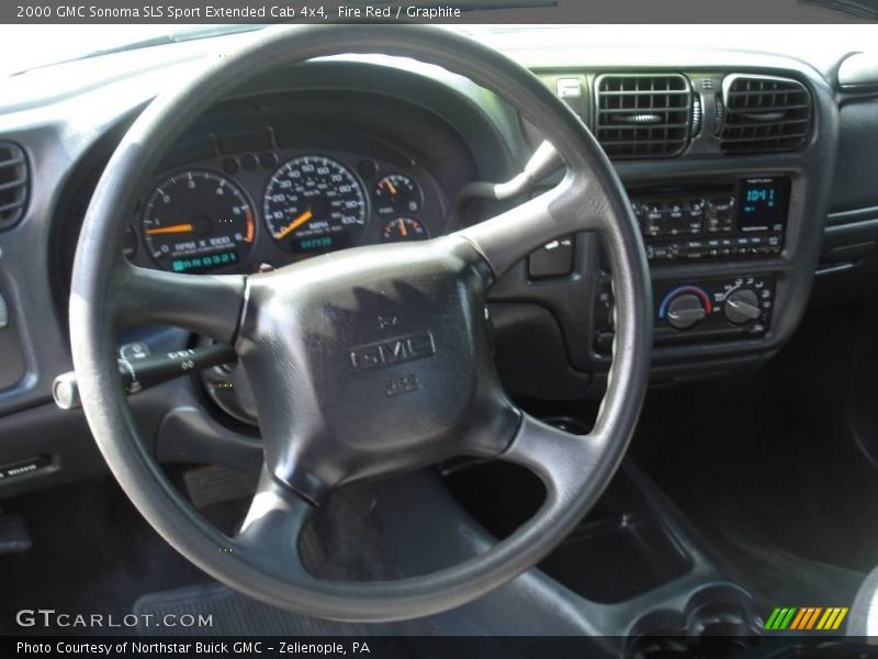 Fire Red / Graphite 2000 GMC Sonoma SLS Sport Extended Cab 4x4