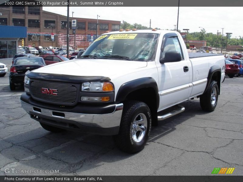 Summit White / Graphite 2002 GMC Sierra 1500 Regular Cab 4x4
