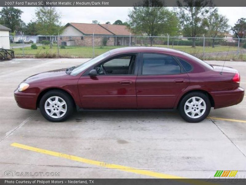 Merlot Metallic / Medium/Dark Flint 2007 Ford Taurus SE