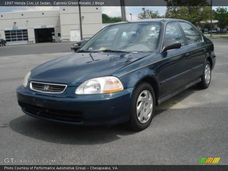 Cypress Green Metallic / Beige 1997 Honda Civic LX Sedan