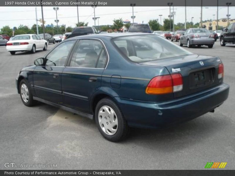 Cypress Green Metallic / Beige 1997 Honda Civic LX Sedan