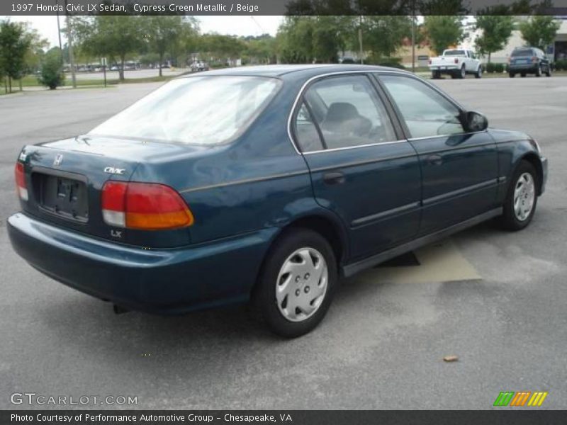 Cypress Green Metallic / Beige 1997 Honda Civic LX Sedan