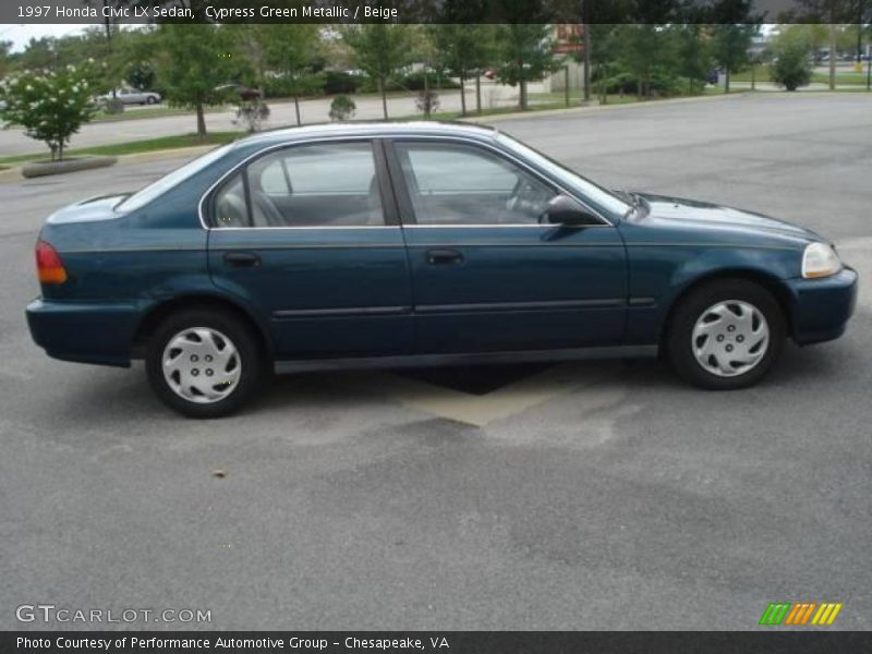 Cypress Green Metallic / Beige 1997 Honda Civic LX Sedan