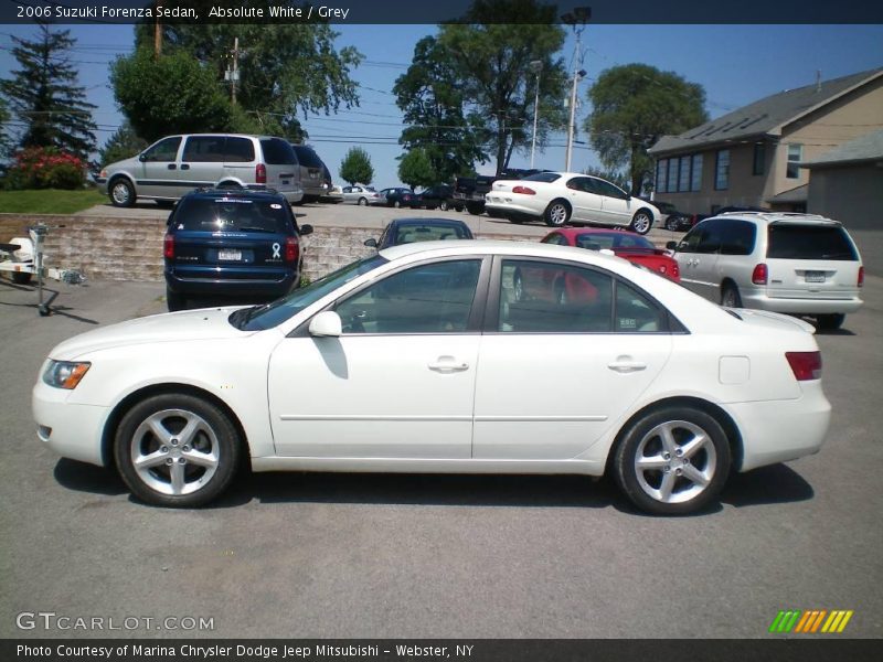 Absolute White / Grey 2006 Suzuki Forenza Sedan