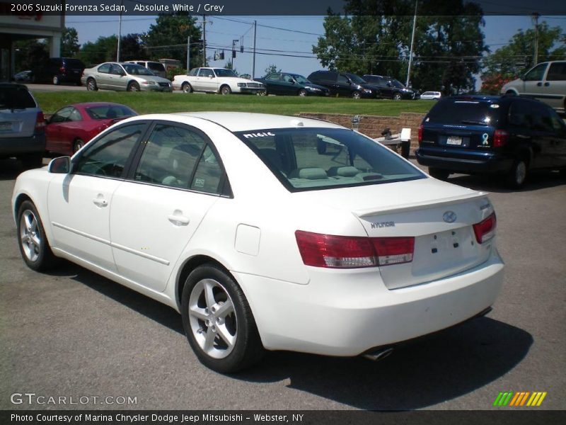 Absolute White / Grey 2006 Suzuki Forenza Sedan