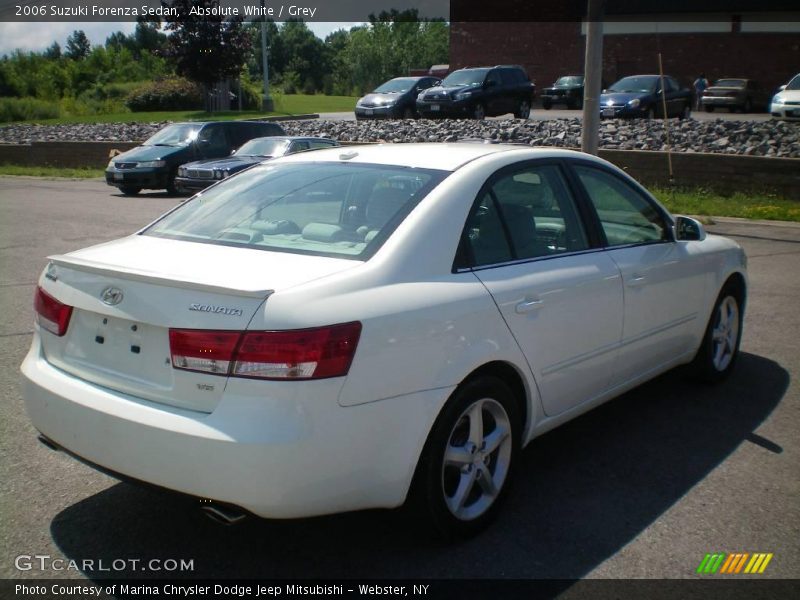 Absolute White / Grey 2006 Suzuki Forenza Sedan