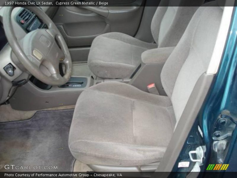 Cypress Green Metallic / Beige 1997 Honda Civic LX Sedan
