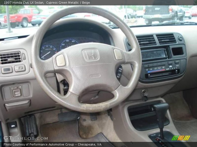 Cypress Green Metallic / Beige 1997 Honda Civic LX Sedan