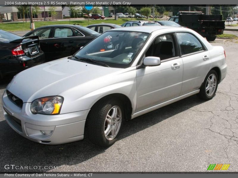 Platinum Silver Metallic / Dark Gray 2004 Subaru Impreza 2.5 RS Sedan