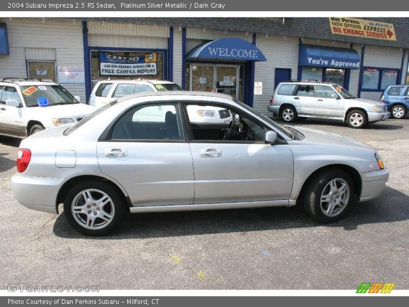 Platinum Silver Metallic / Dark Gray 2004 Subaru Impreza 2.5 RS Sedan