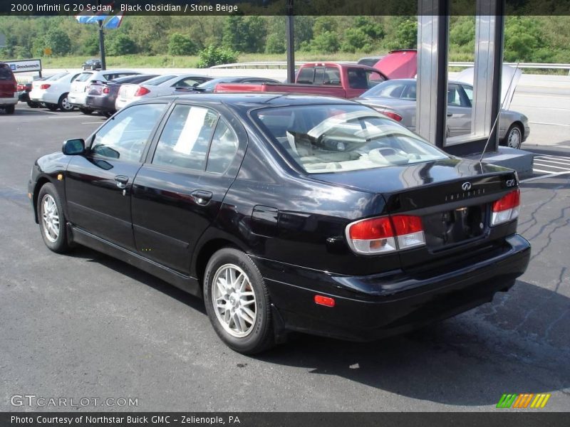 Black Obsidian / Stone Beige 2000 Infiniti G 20 Sedan