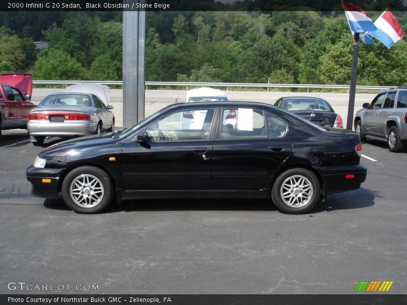 Black Obsidian / Stone Beige 2000 Infiniti G 20 Sedan
