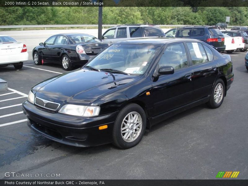Black Obsidian / Stone Beige 2000 Infiniti G 20 Sedan