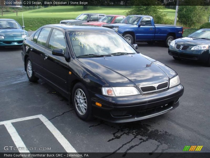 Black Obsidian / Stone Beige 2000 Infiniti G 20 Sedan