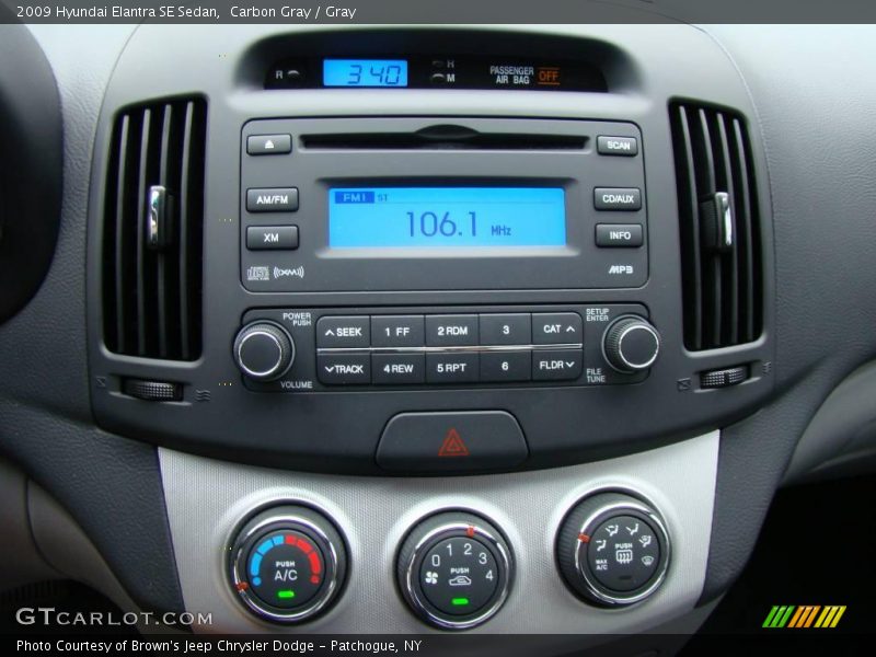 Carbon Gray / Gray 2009 Hyundai Elantra SE Sedan