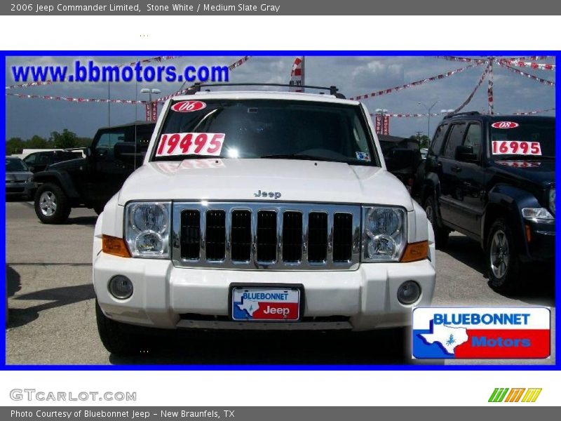 Stone White / Medium Slate Gray 2006 Jeep Commander Limited