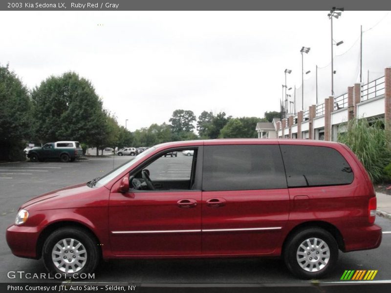 Ruby Red / Gray 2003 Kia Sedona LX