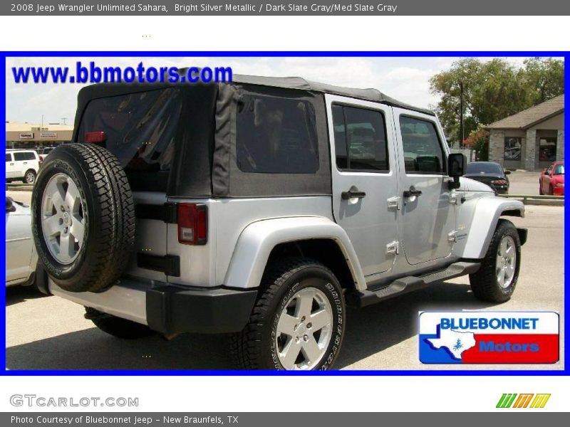 Bright Silver Metallic / Dark Slate Gray/Med Slate Gray 2008 Jeep Wrangler Unlimited Sahara