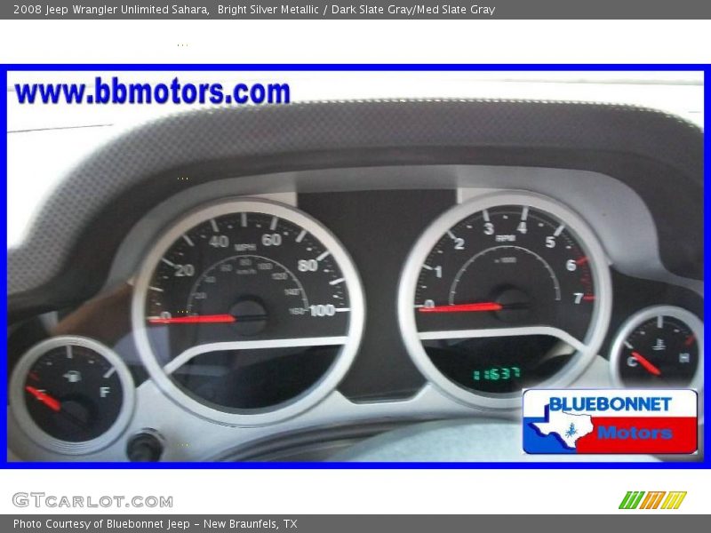 Bright Silver Metallic / Dark Slate Gray/Med Slate Gray 2008 Jeep Wrangler Unlimited Sahara