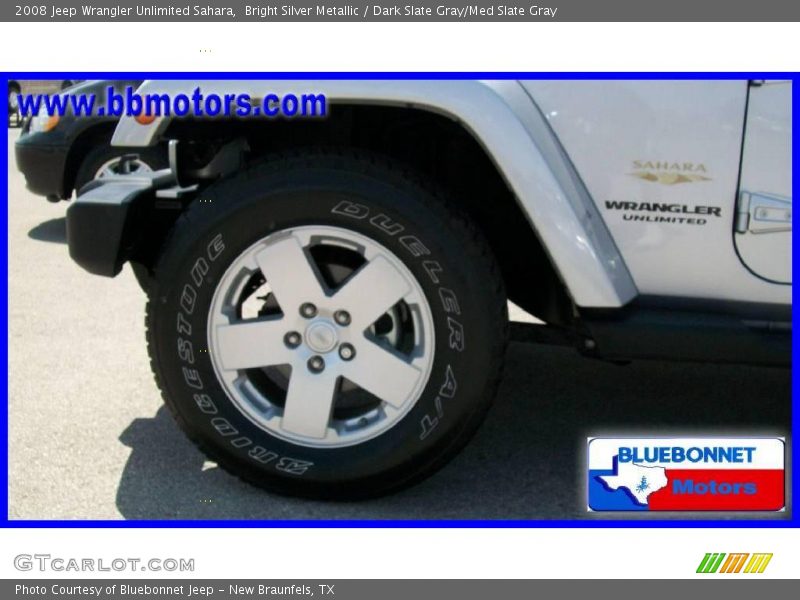 Bright Silver Metallic / Dark Slate Gray/Med Slate Gray 2008 Jeep Wrangler Unlimited Sahara