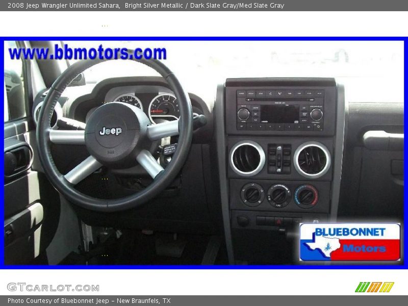 Bright Silver Metallic / Dark Slate Gray/Med Slate Gray 2008 Jeep Wrangler Unlimited Sahara