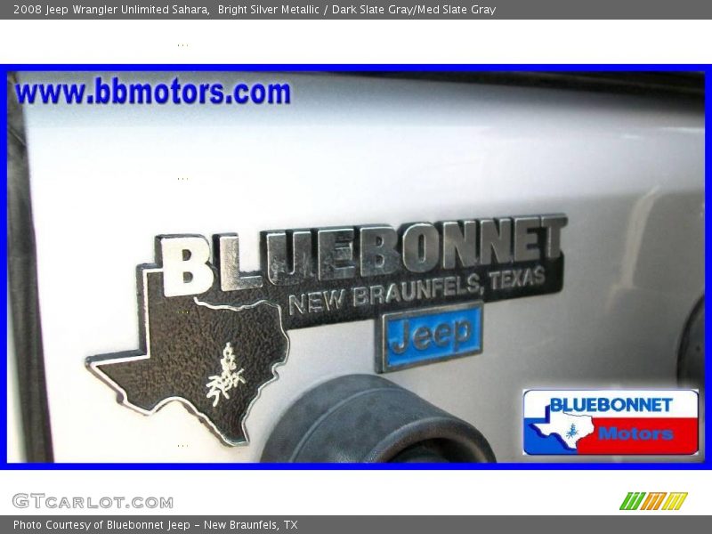 Bright Silver Metallic / Dark Slate Gray/Med Slate Gray 2008 Jeep Wrangler Unlimited Sahara