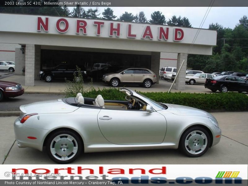 Millennium Silver Metallic / Ecru Beige 2003 Lexus SC 430