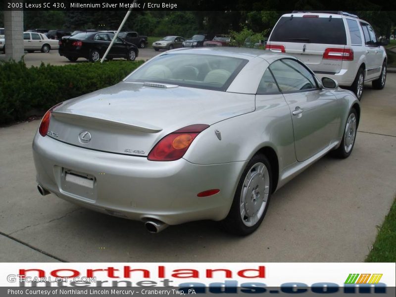 Millennium Silver Metallic / Ecru Beige 2003 Lexus SC 430