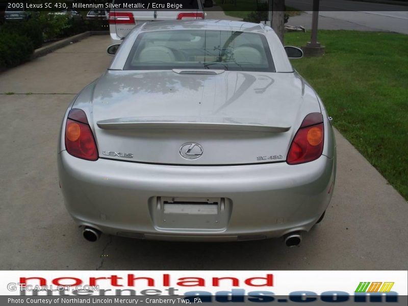 Millennium Silver Metallic / Ecru Beige 2003 Lexus SC 430