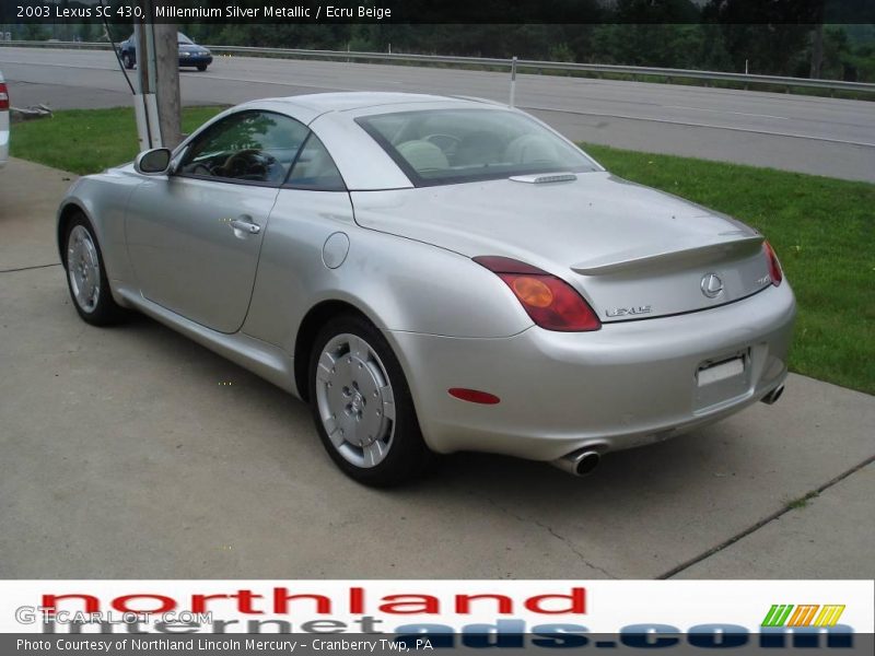 Millennium Silver Metallic / Ecru Beige 2003 Lexus SC 430