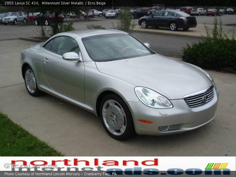 Millennium Silver Metallic / Ecru Beige 2003 Lexus SC 430