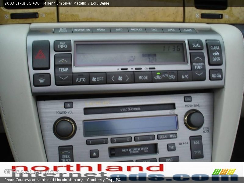 Millennium Silver Metallic / Ecru Beige 2003 Lexus SC 430