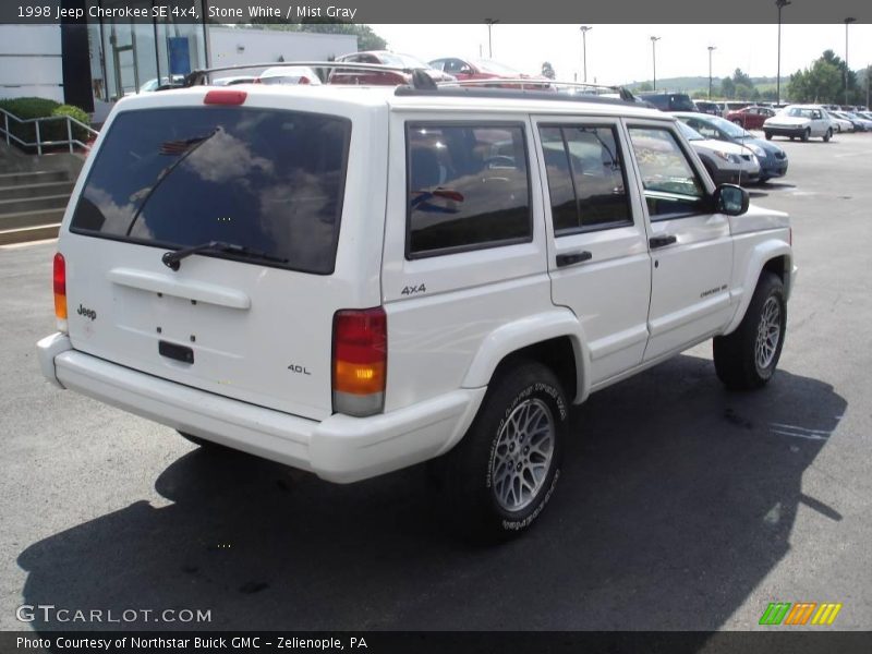 Stone White / Mist Gray 1998 Jeep Cherokee SE 4x4
