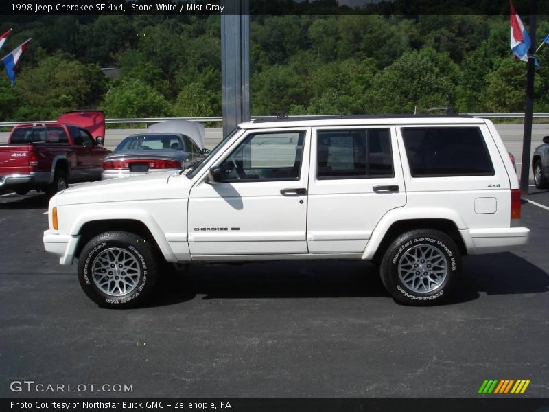 Stone White / Mist Gray 1998 Jeep Cherokee SE 4x4