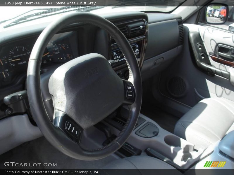 Stone White / Mist Gray 1998 Jeep Cherokee SE 4x4