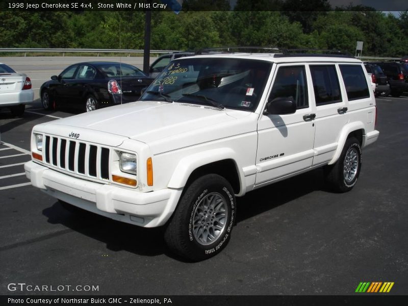 Stone White / Mist Gray 1998 Jeep Cherokee SE 4x4