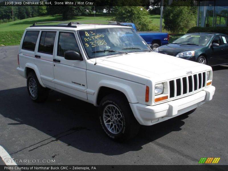 Stone White / Mist Gray 1998 Jeep Cherokee SE 4x4