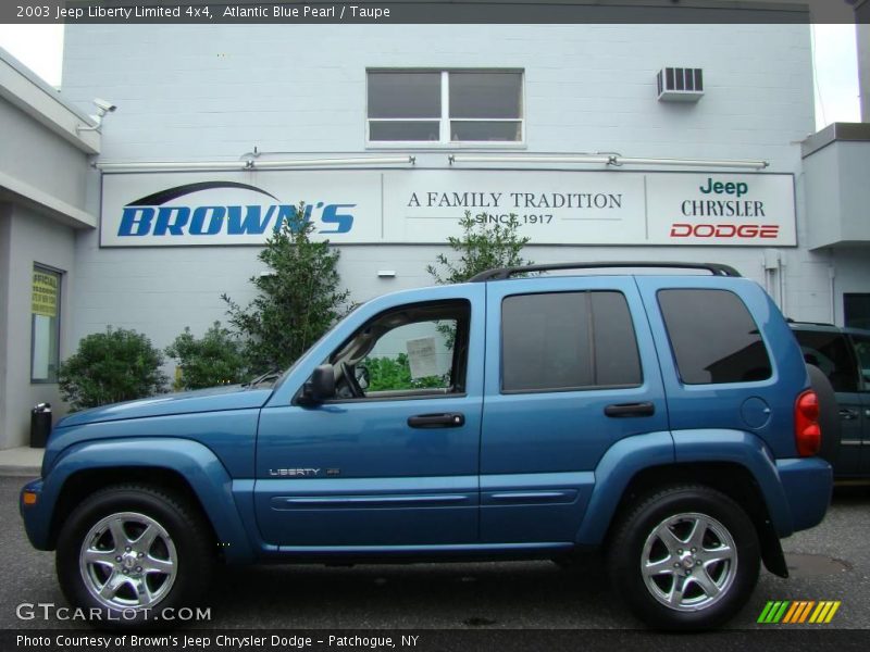 Atlantic Blue Pearl / Taupe 2003 Jeep Liberty Limited 4x4