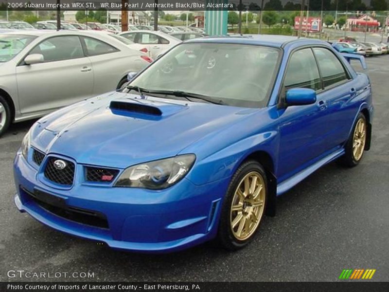 WR Blue Pearl / Anthracite Black/Blue Alcantara 2006 Subaru Impreza WRX STi
