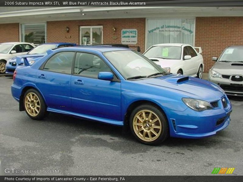 WR Blue Pearl / Anthracite Black/Blue Alcantara 2006 Subaru Impreza WRX STi