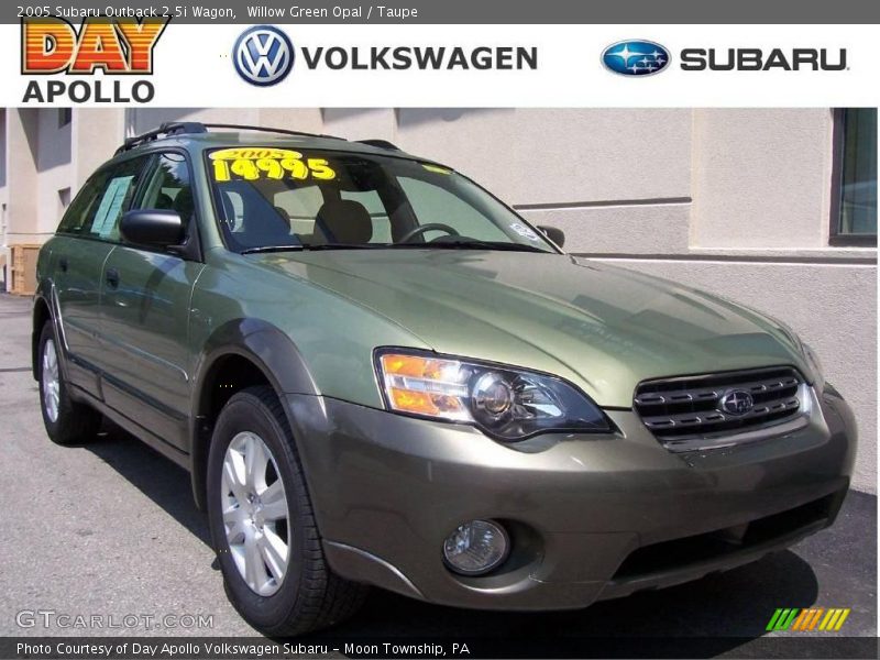 Willow Green Opal / Taupe 2005 Subaru Outback 2.5i Wagon