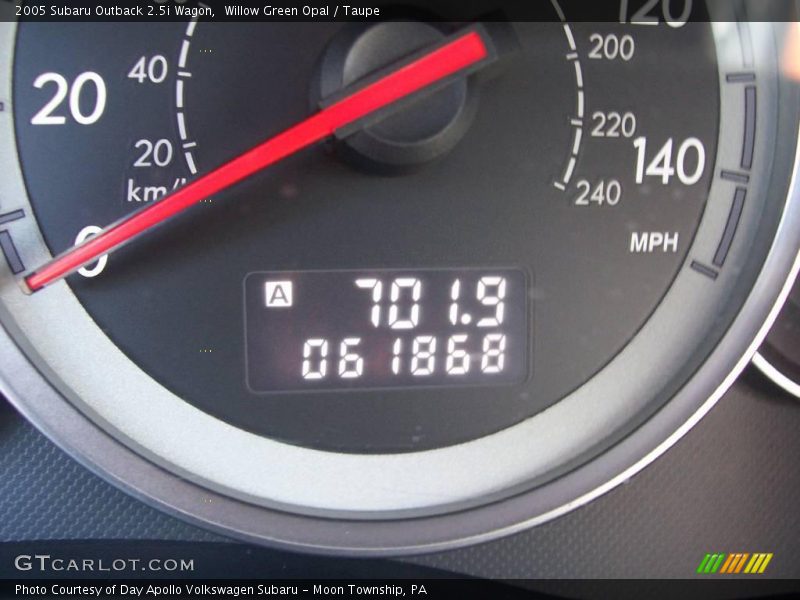 Willow Green Opal / Taupe 2005 Subaru Outback 2.5i Wagon